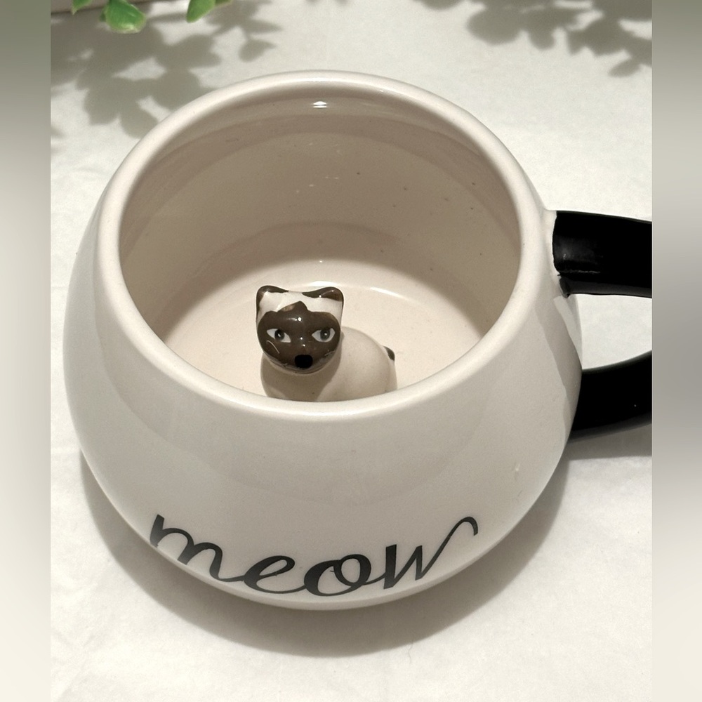 3D Cat Meow Coffee Mug Tea Cup by World Market Kitty Cat - Picture 1 of 7